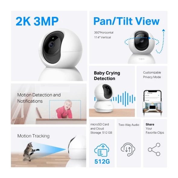 Tapo C210 | Pan/Tilt Home Security Wi-Fi Camera