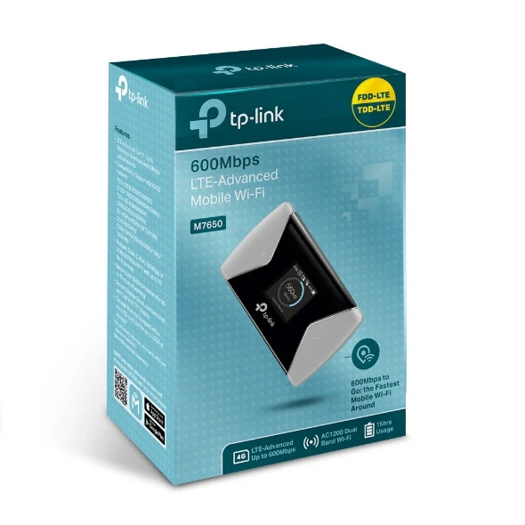 TP-Link M7650 | 600 ميغابت في الثانية LTE-Advanced Mobile Wi-Fi M7650