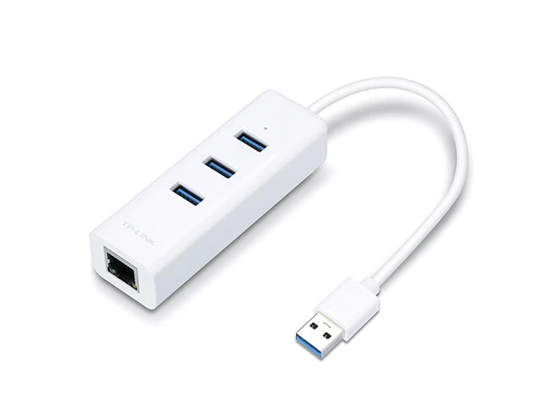 TP-Link UE330-USB 3.0 3-PORT HUB & GIGABIT ETHERNET ADAPTER 2 في 1 محول USB