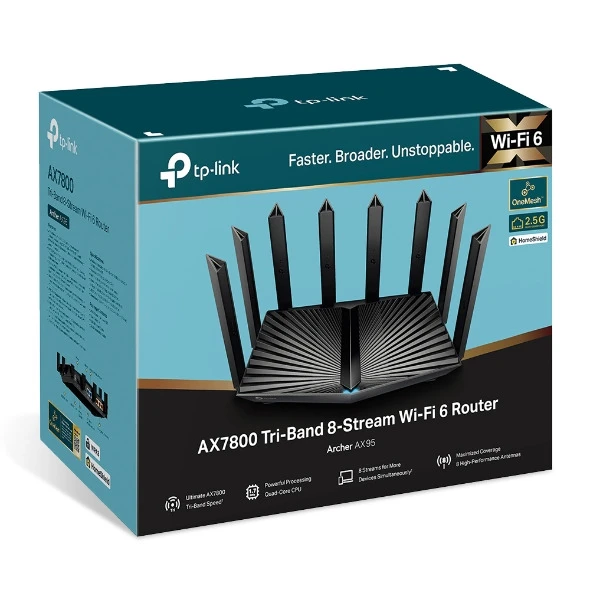 TP-Link Archer AX95 | AX7800 Tri-Band 8-Tream Wi-Fi 6 Router