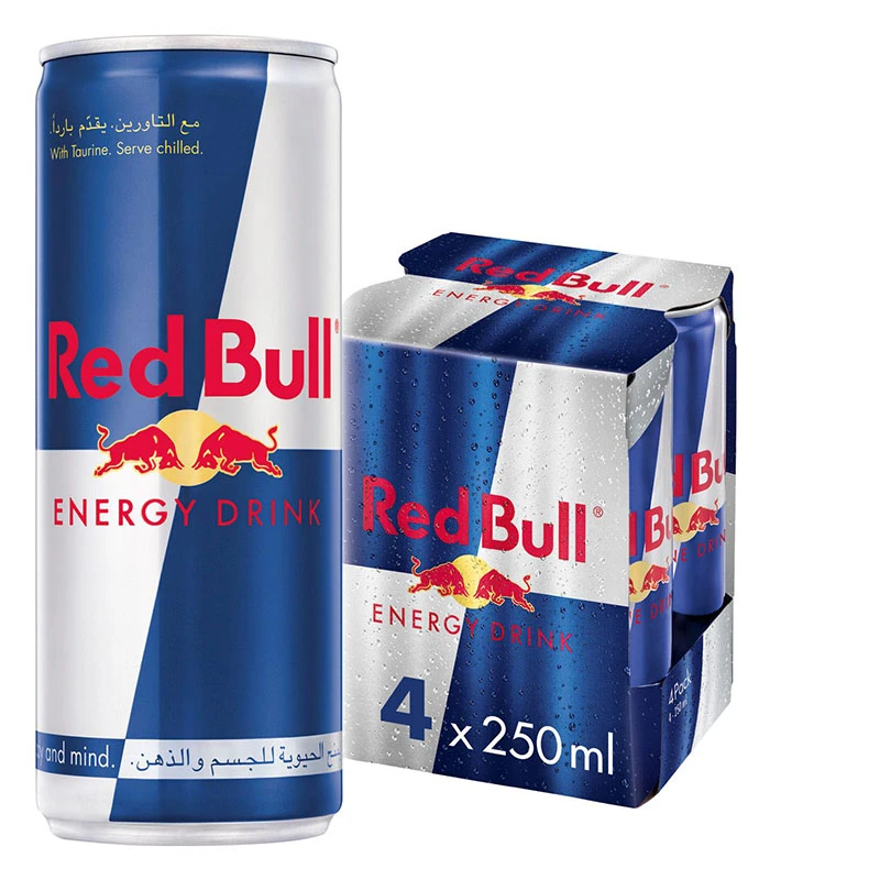 مشروب الطاقة ريد بول 4 عبوات 250 مل - Red Bull