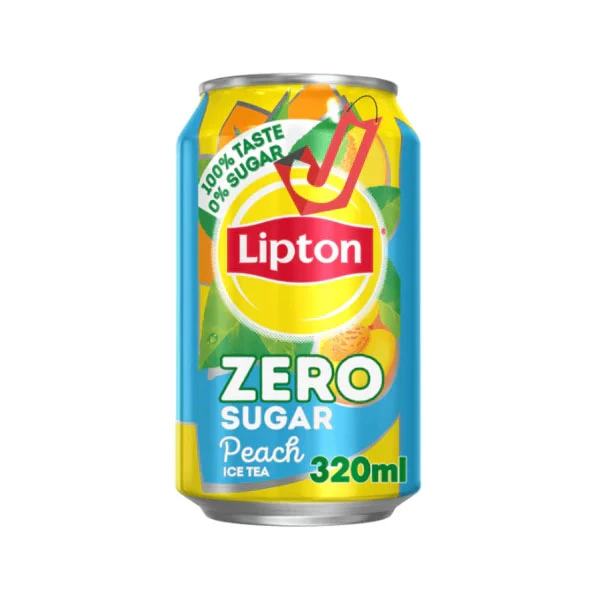 Lipton شاي مثلج بنكهة الخوخ بدون سكر 320 مل