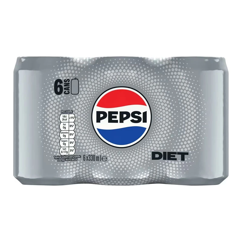 Pepsi Diet Cans 6 x 330ml