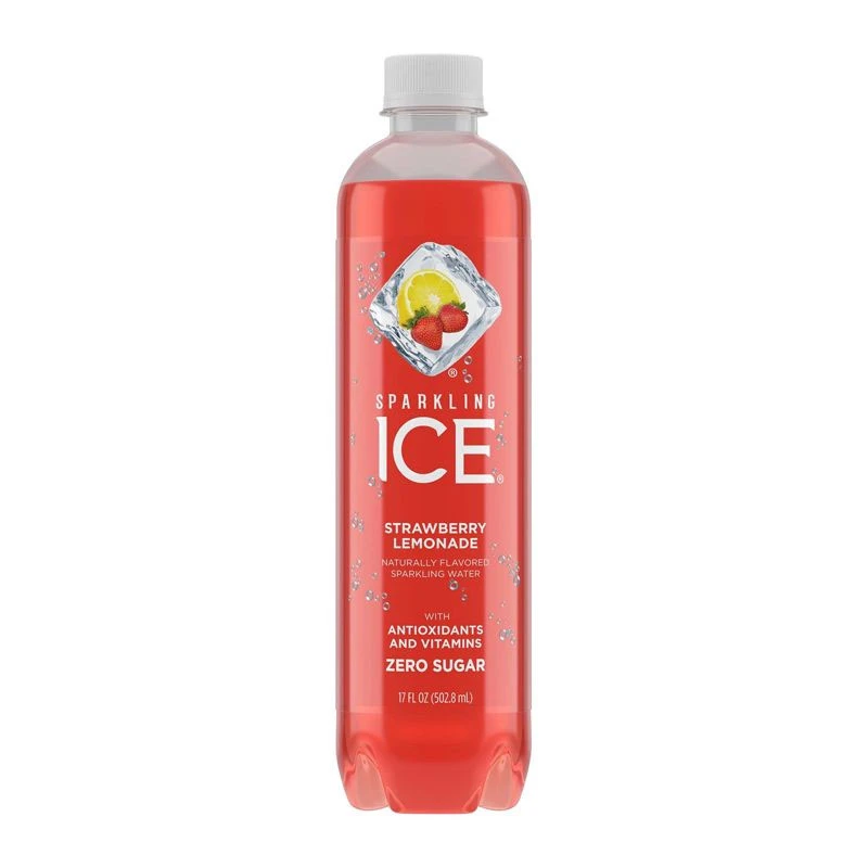 Sparkling Ice Strawberry Lemonade Zero Sugar Sparkling Water 502.8ml (Imported)