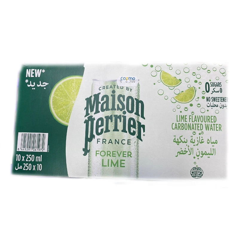 Perrier Natural Sparkling Water-Lime 10*250ml