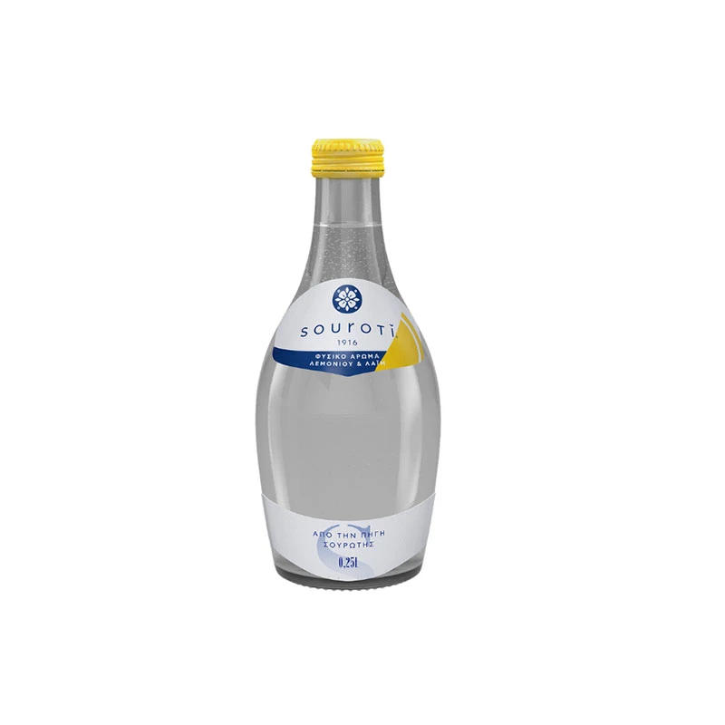 Souroti Carbonated Natural Mineral Water With Lemon & Lime 250ml