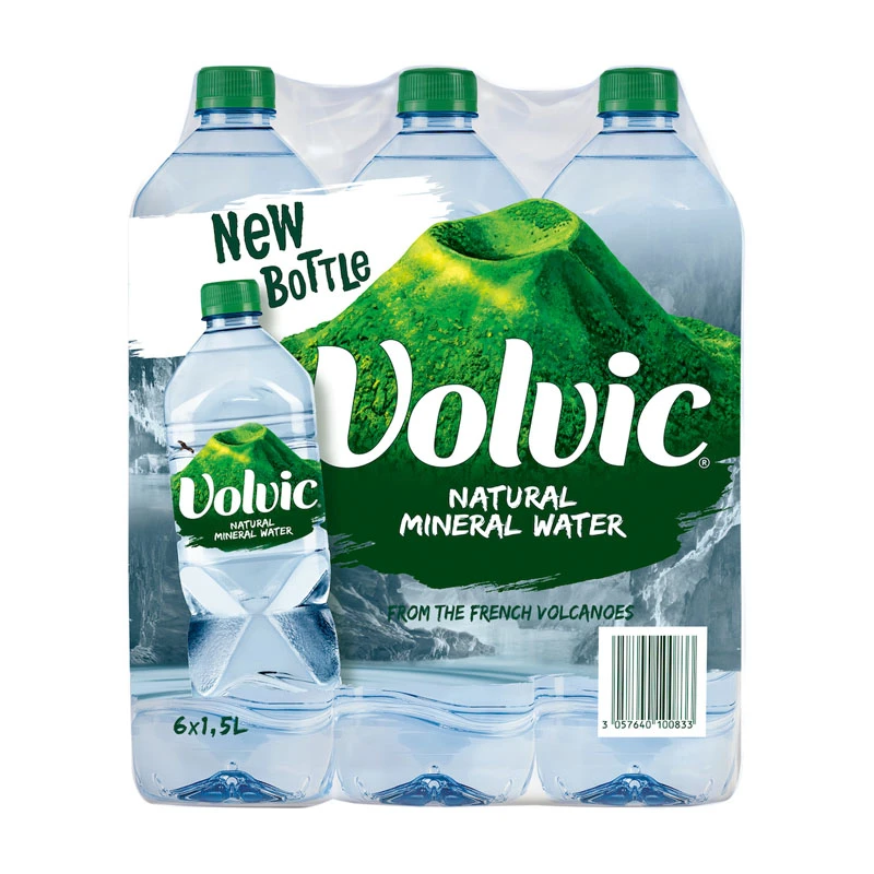 مياه معدنية طبيعية من Volvic – عبوة 1.5 لتر × 6 قطع
