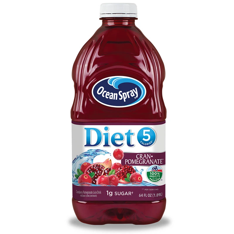 عصير التوت البري والرمان 100٪ من Ocean Spray – عبوة 1.7 لتر (دايت)