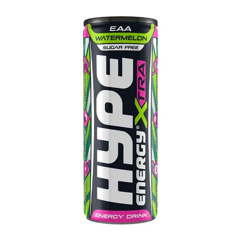 مشروب الطاقة بنكهة البطيخ من Hype Energy – خالٍ من السكر، 250 مل