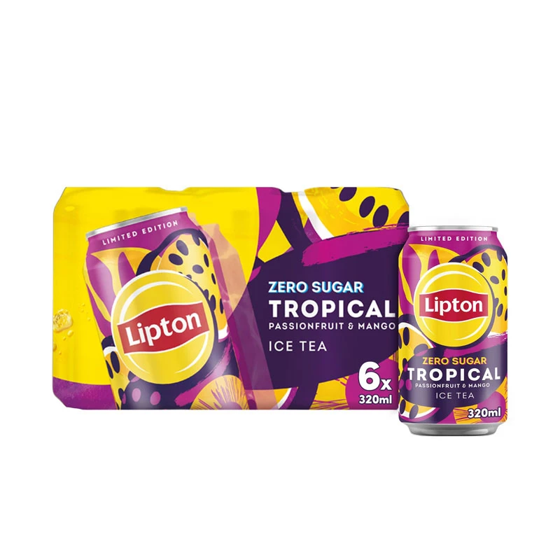شاي مثلج بدون سكر من Lipton – 6 عبوات × 320 مل
