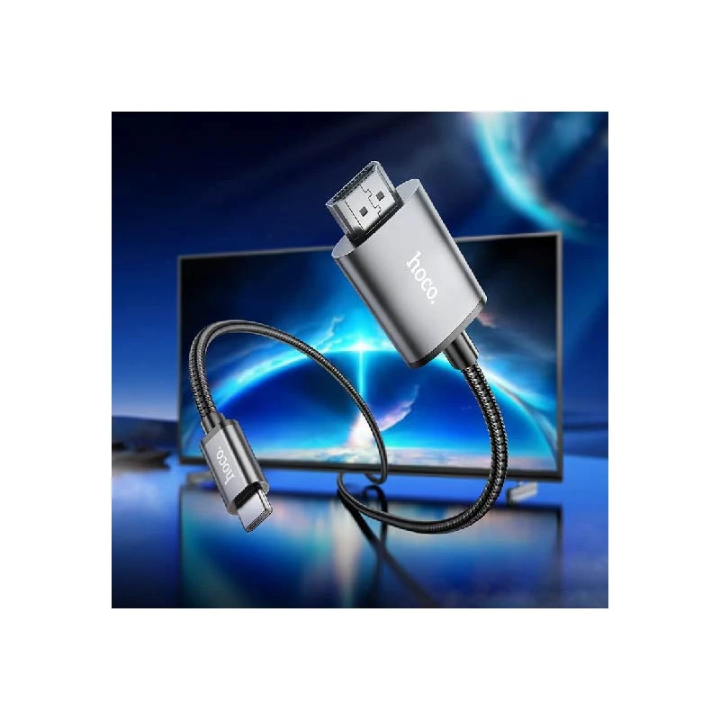 كابل فيديو Hoco من Type-C إلى HDTV / كابل فيديو Lightning إلى HDTV موديل UA27