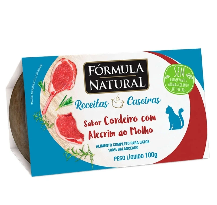 Formula Natora with homemade recipes for cats with mutton flavor with rosemary in the sauce
