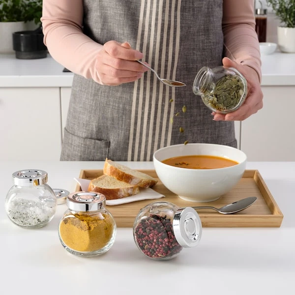 برطمان بهارات, زجاج/لون الومونيوم,
