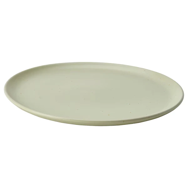 Plate, dot pattern/light green,