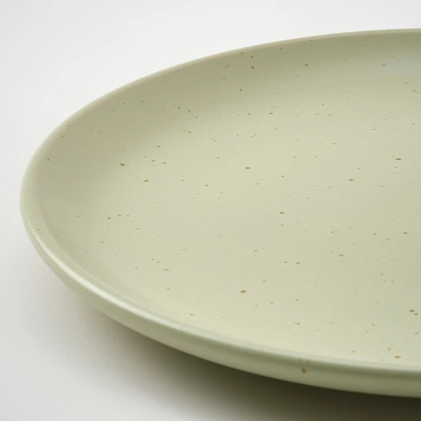 Plate, dot pattern/light green,