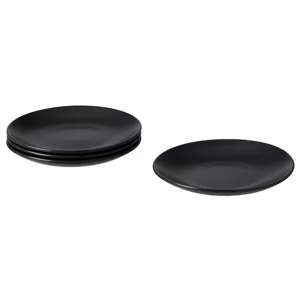 Side plate, matt dark grey,