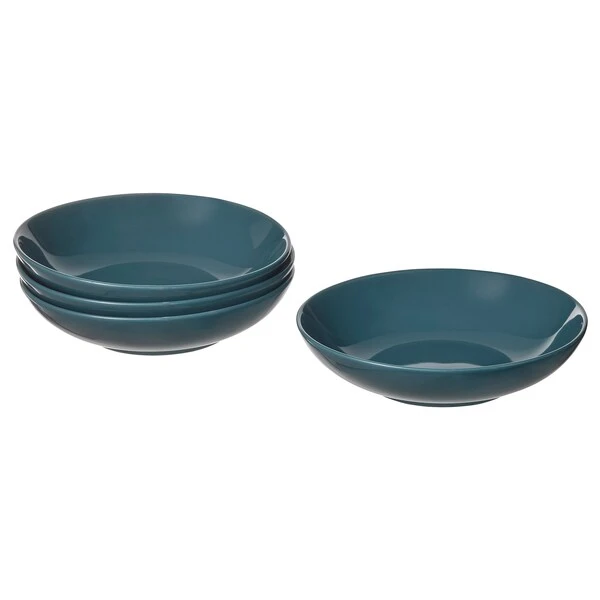Deep plate, glossy dark turquoise,