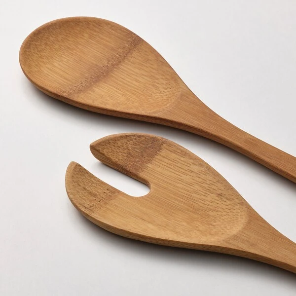 2-piece salad servers set, bamboo