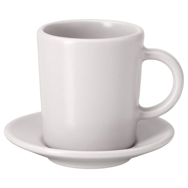 Espresso cup and saucer, beige,
