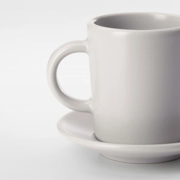 Espresso cup and saucer, beige,