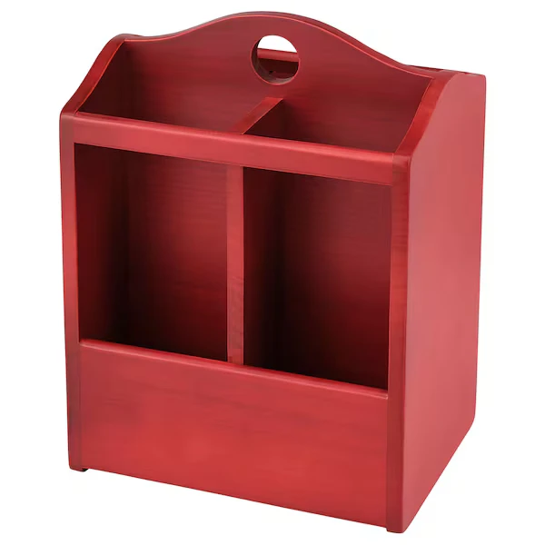 Knife block, brown-red