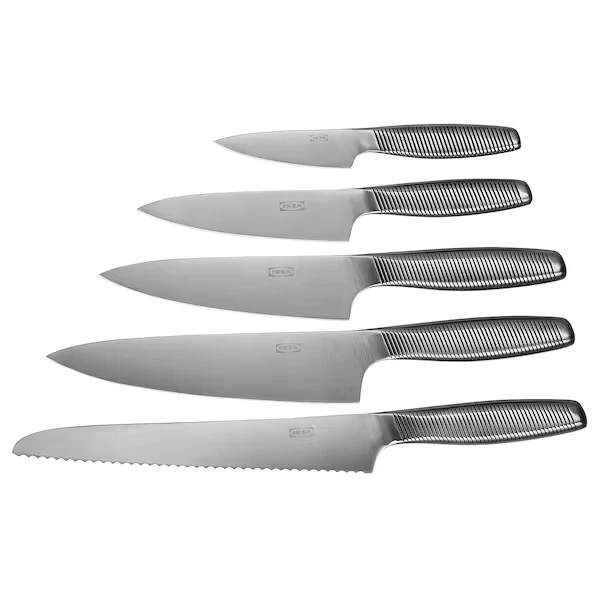 5-piece knife set, stainless steel