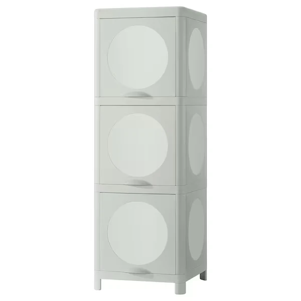 Cabinet with doors, green,