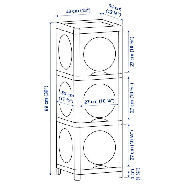 Cabinet with doors, green,
