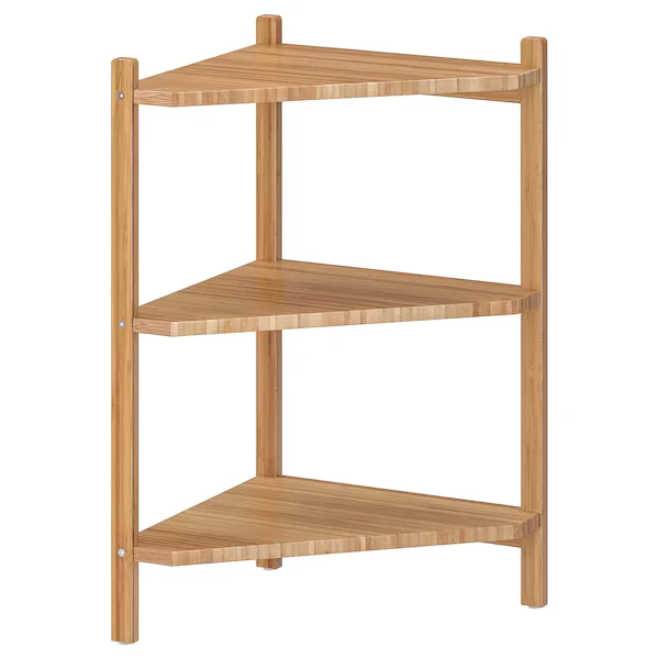 Wash-basin/corner shelf, bamboo,