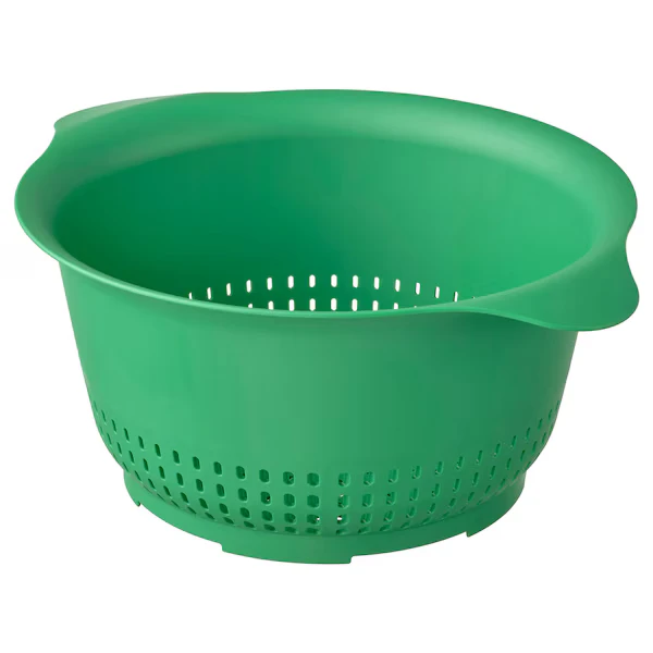 Colander, bright green,