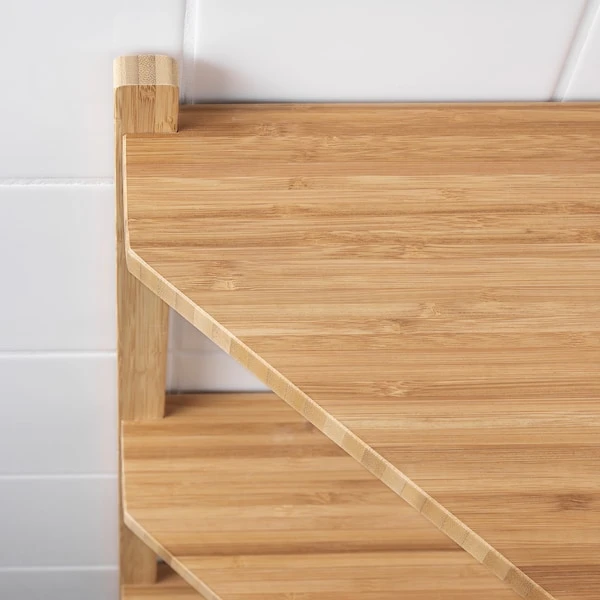Wash-basin/corner shelf, bamboo,