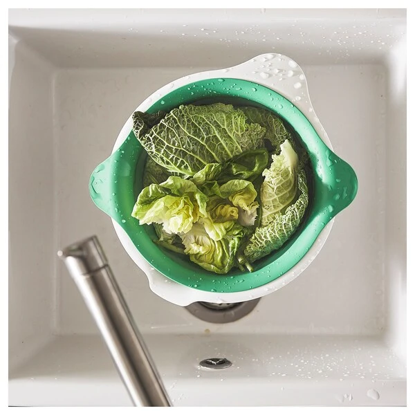 Colander, bright green,