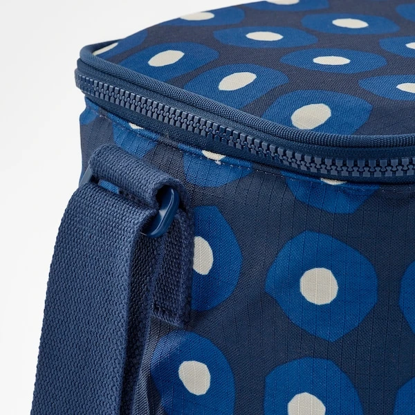Cooling bag, patterned/blue,