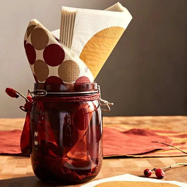 Jar with lid, red-brown,