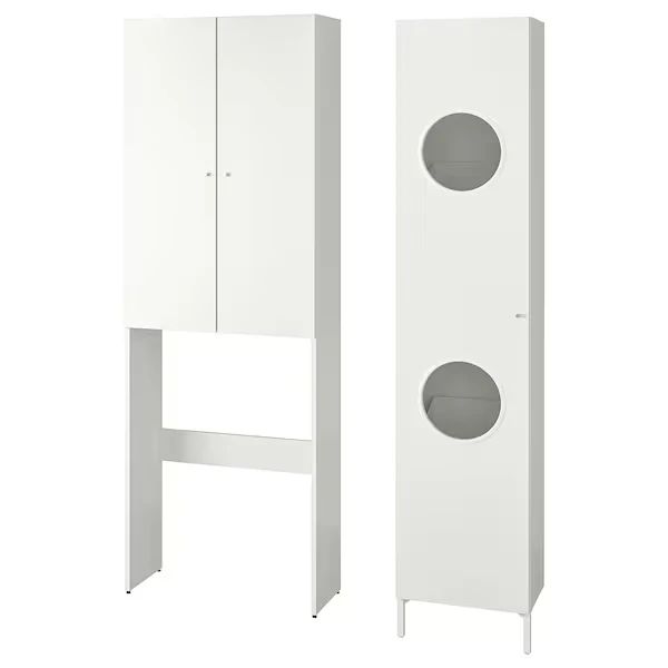 Storage combination for laundry, white,