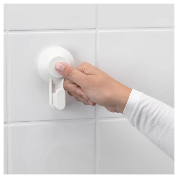 Toothbrush holder with suction cup, white