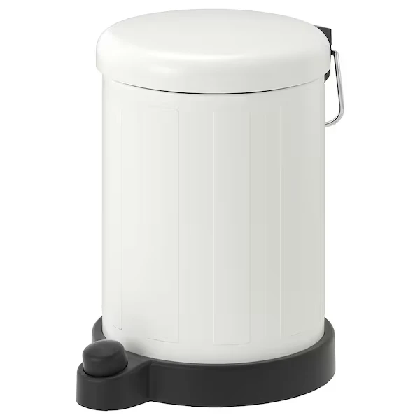 Waste bin, white,