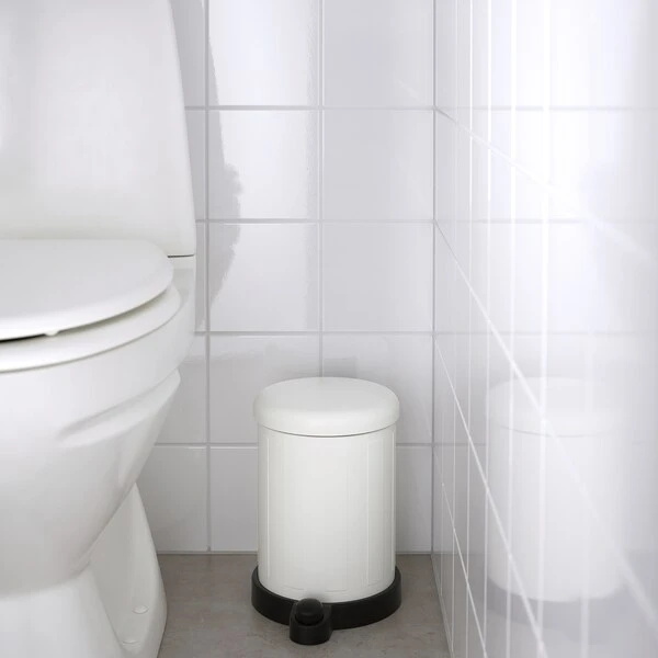 Waste bin, white,