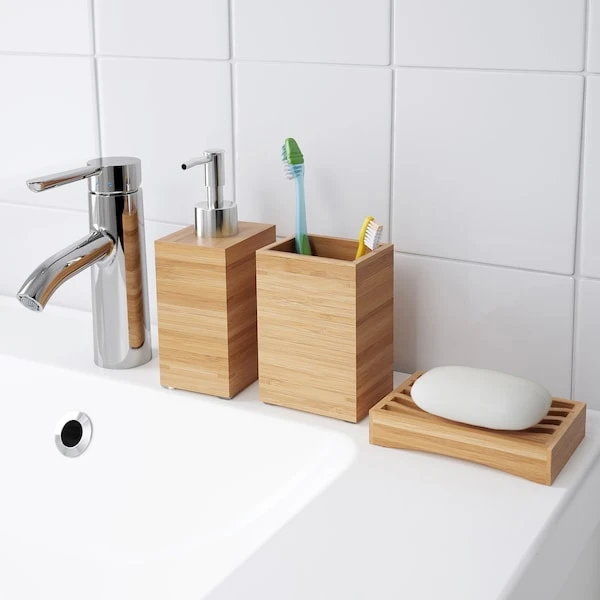 Toothbrush holder, bamboo