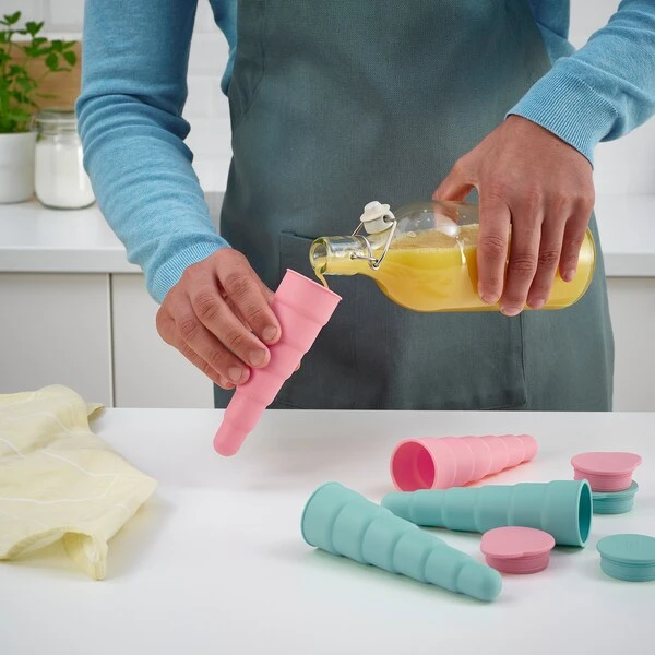 Ice lolly maker, pop-up turquoise/pink,