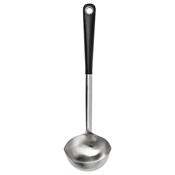 مغرفة شوربة, ستينلس ستيل/أسود