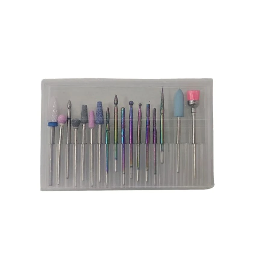 Nail Drill 17 Pieces Kit 4 Bits Sets Electric Diamond Ceramic Acrylic Gel Nail Bit Kit Nail Supplies Carbide Cuticle Bit For Nail Drill Remover Bits For Home Salon Gel Nails Manicure Pedicure Tools