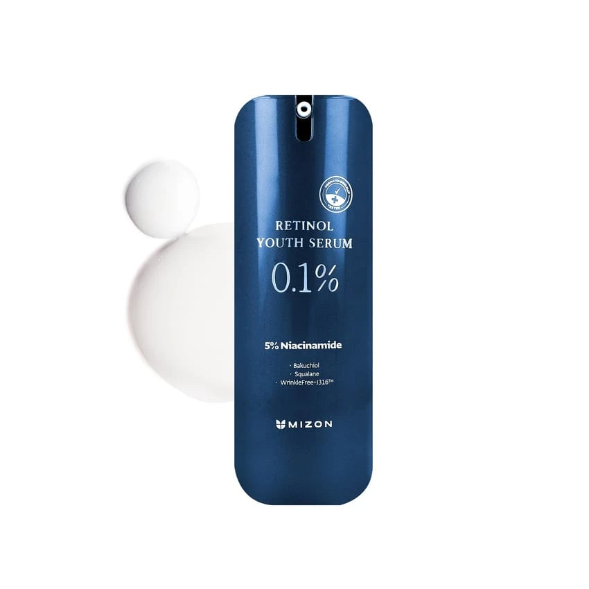 Mizon 0.1 Retinol Youth Serum 28g - Retinol & Peptide Serum 26g