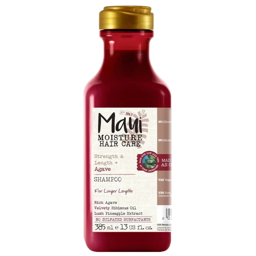 Maui Moisture Strength & Anti-Breakage + Moisturizing Agave Shampoo for Color Treated or Chemically Damaged Hair 385ml