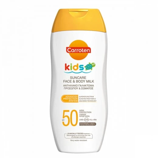 Carroten Kids Suncare Face And Body Milk, 200ml, Spf50