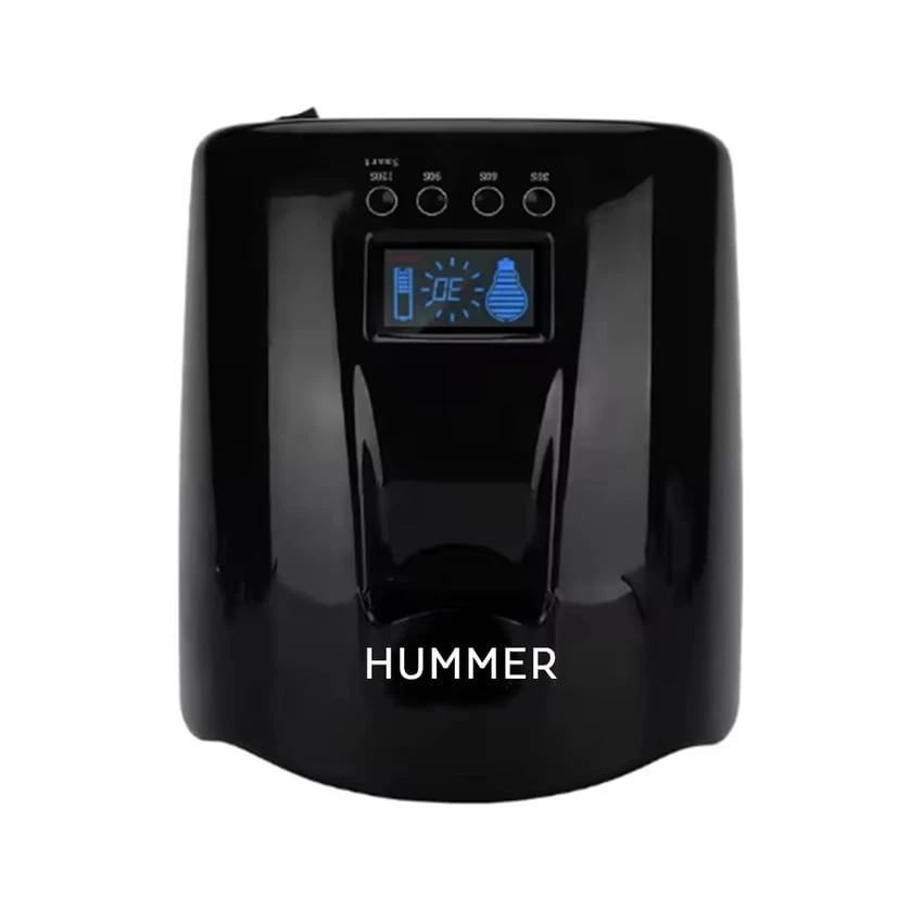 Hummer LED Gel Nail Lamp Cure Nail Dryer Cordless Rechargeable for Gel Polish Manicure Gel Machine Red Light Ray Art Nail 60W Black