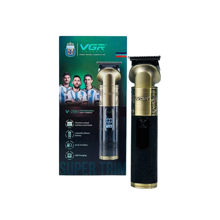 VGR V-296 - ماكينة حلاقة كهربائية احترافية قابلة للشحن للرجال