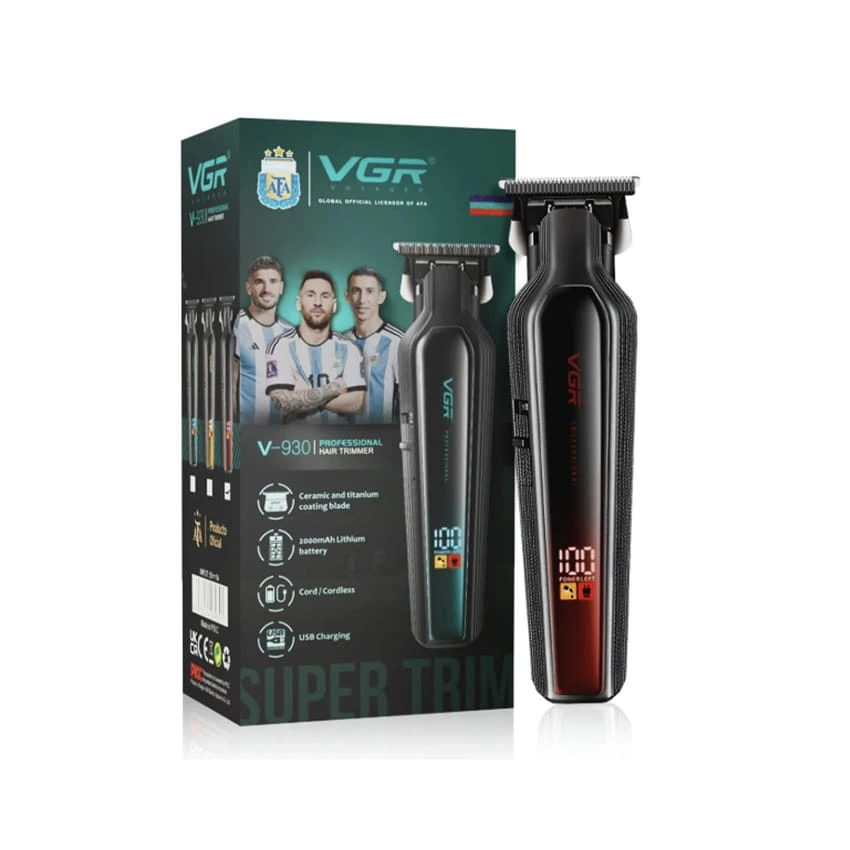 ماكينة قص الشعر الاحترافية VGR V-930 سلكية/لاسلكية للرجال والأولاد