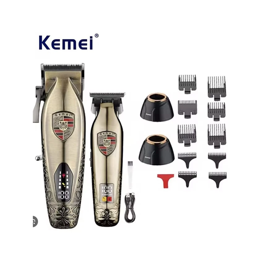 Kemei KM-2365 Electric Cordless Hair Clipper Shaver, Professional Hair Cutting Clipper and Trimmer Set, Hot Sale.