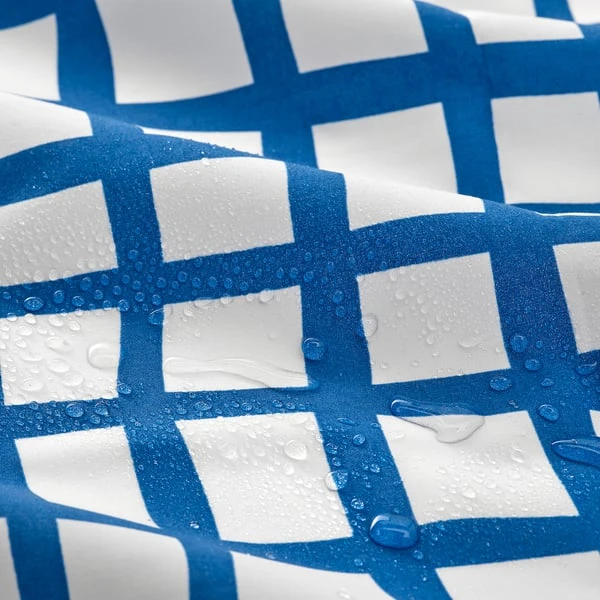 Tablecloth, patterned/blue white,